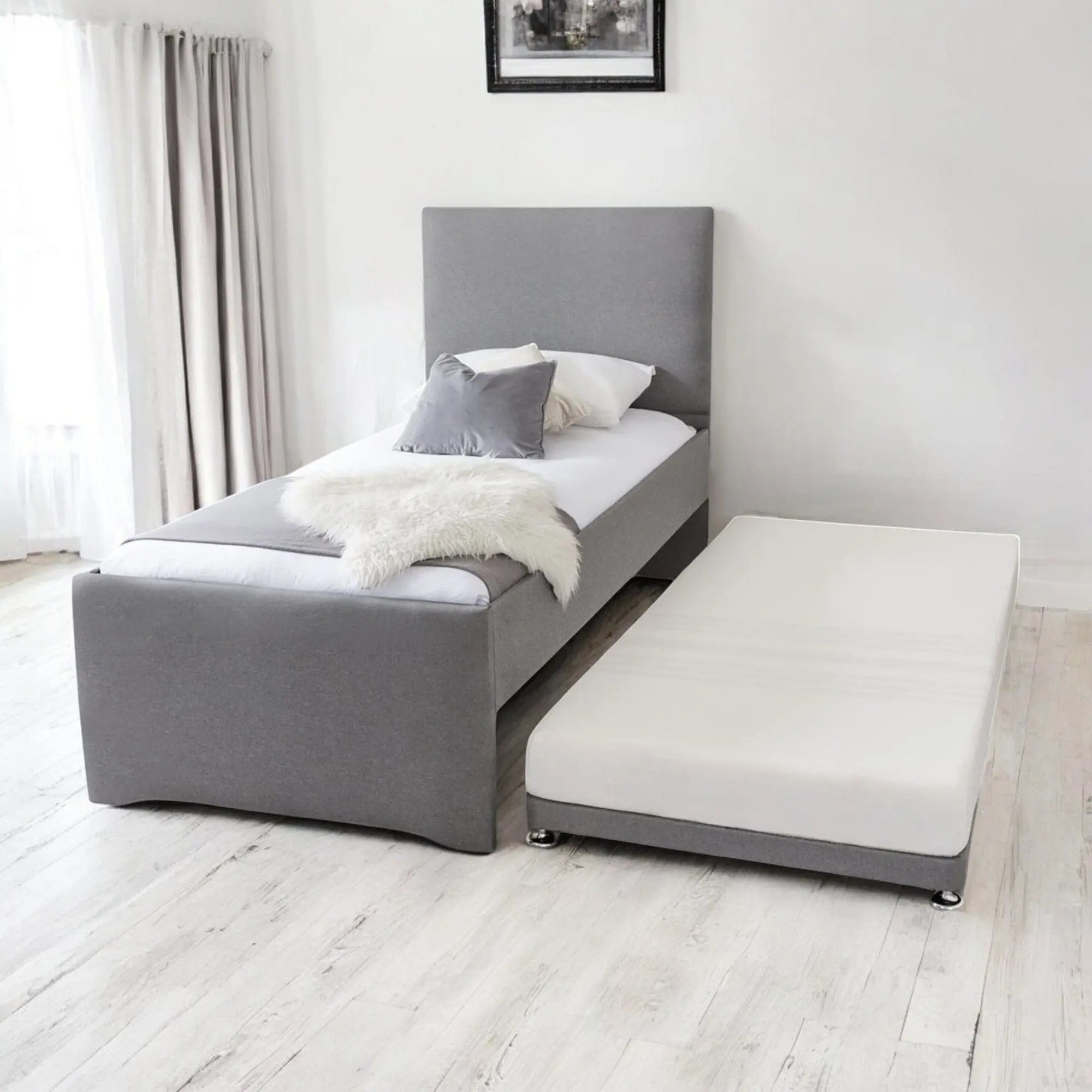 Gwbert Upholstered Guest Bed With Trundle - OAT Home