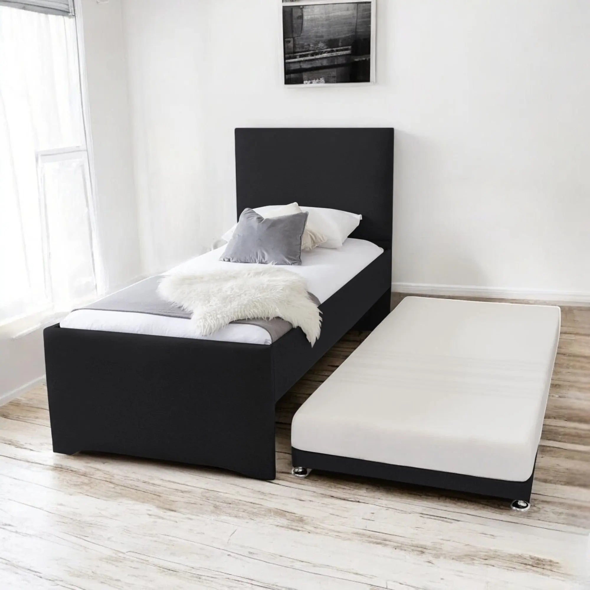 Gwbert Upholstered Guest Bed With Trundle - OAT Home