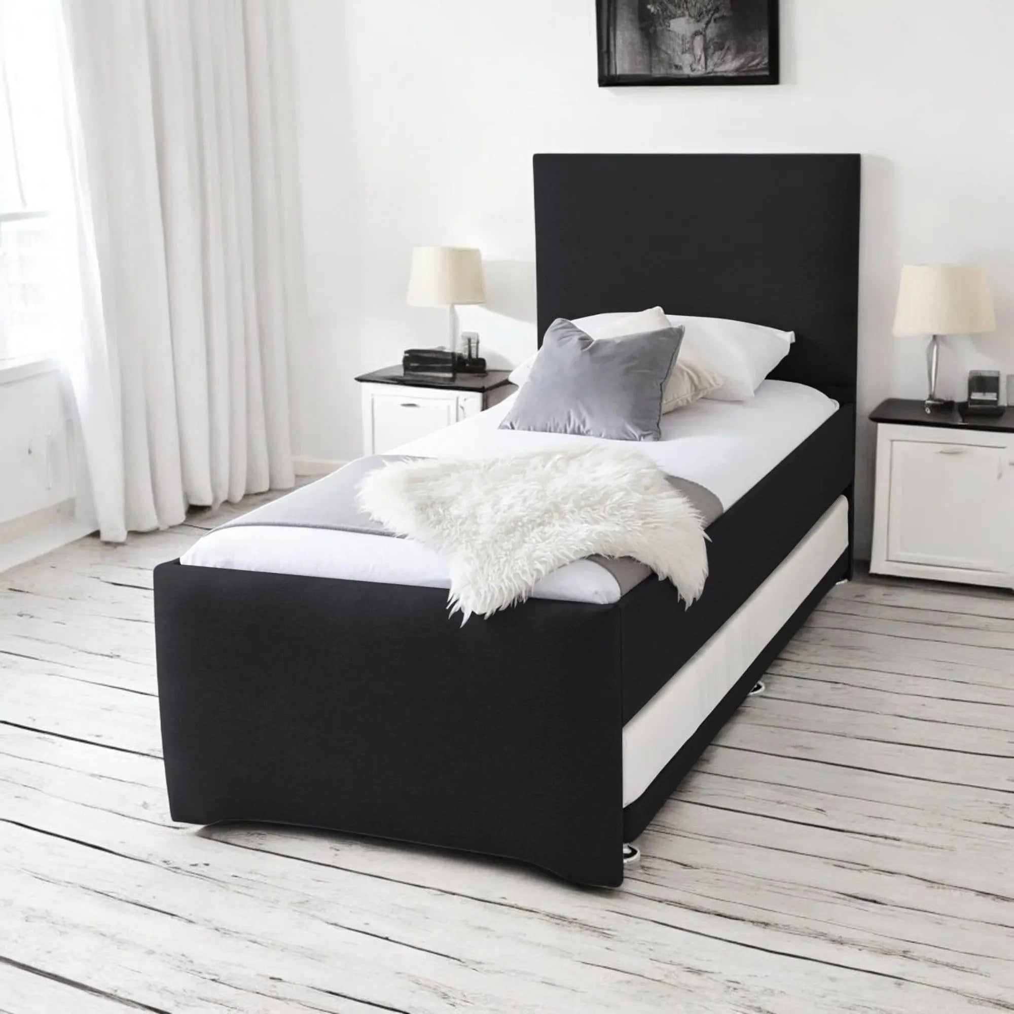 Gwbert Upholstered Guest Bed With Trundle - OAT Home