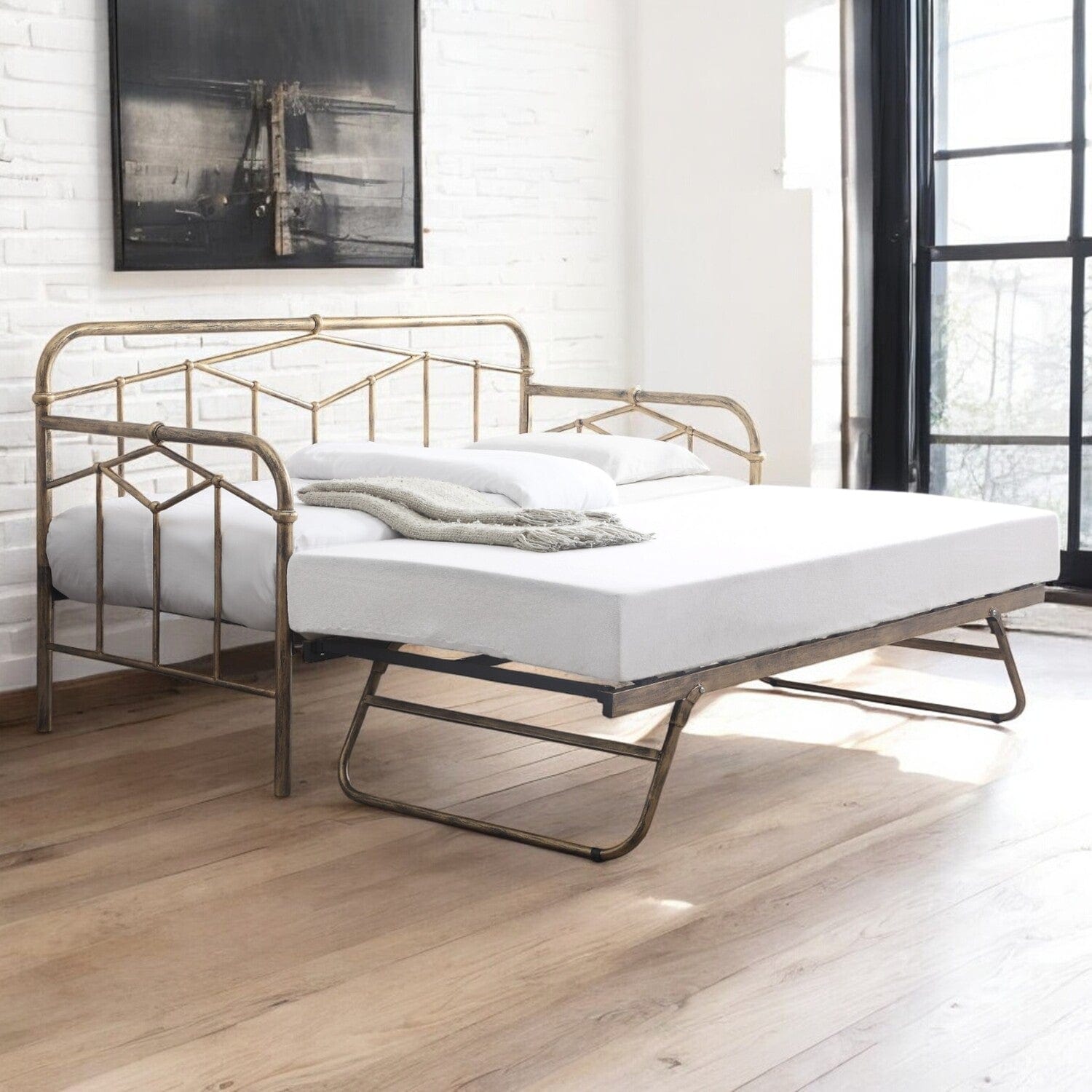 Hackney Metal Day Bed With Trundle