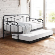 Black Hackney Metal Day Bed With Trundle