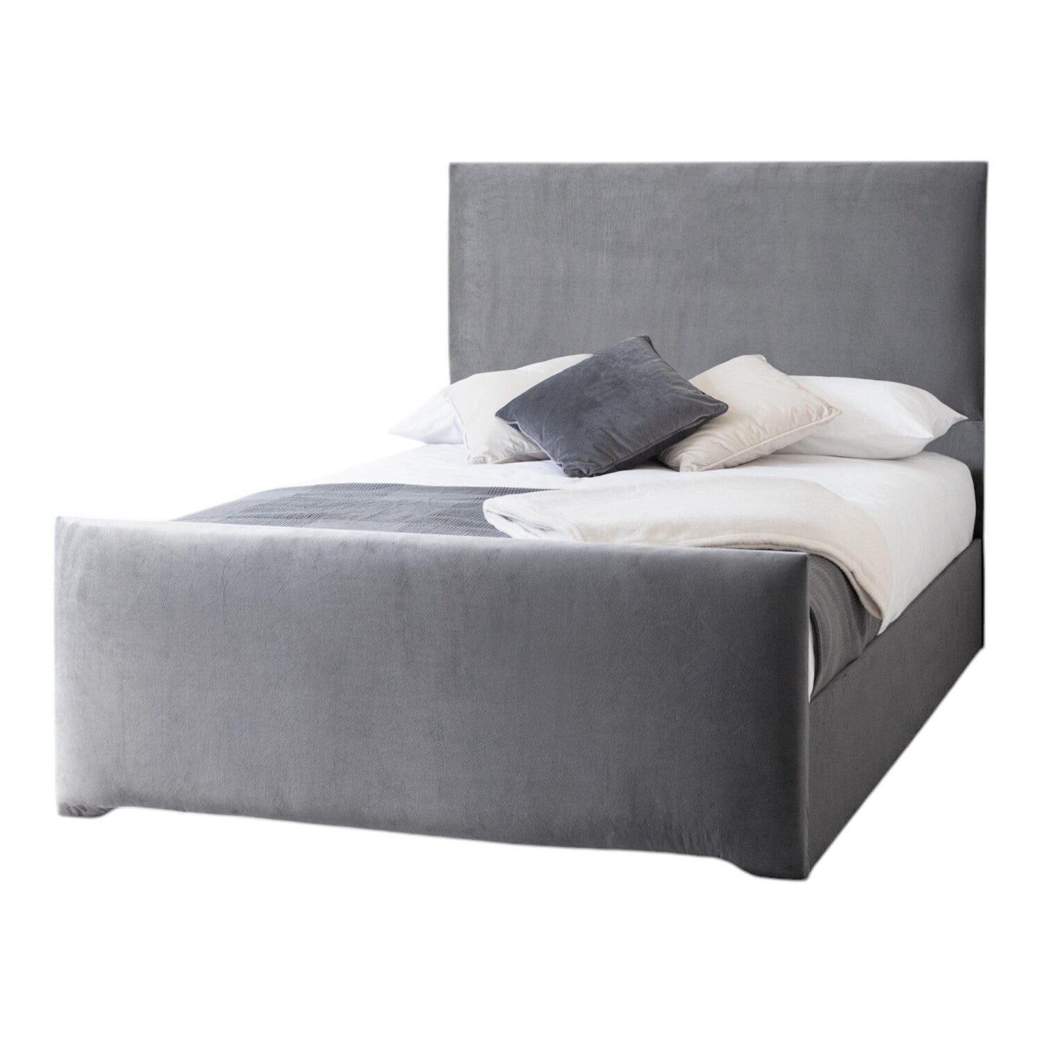 Harlech Plain Modern Fabric Upholstered Bed Frame