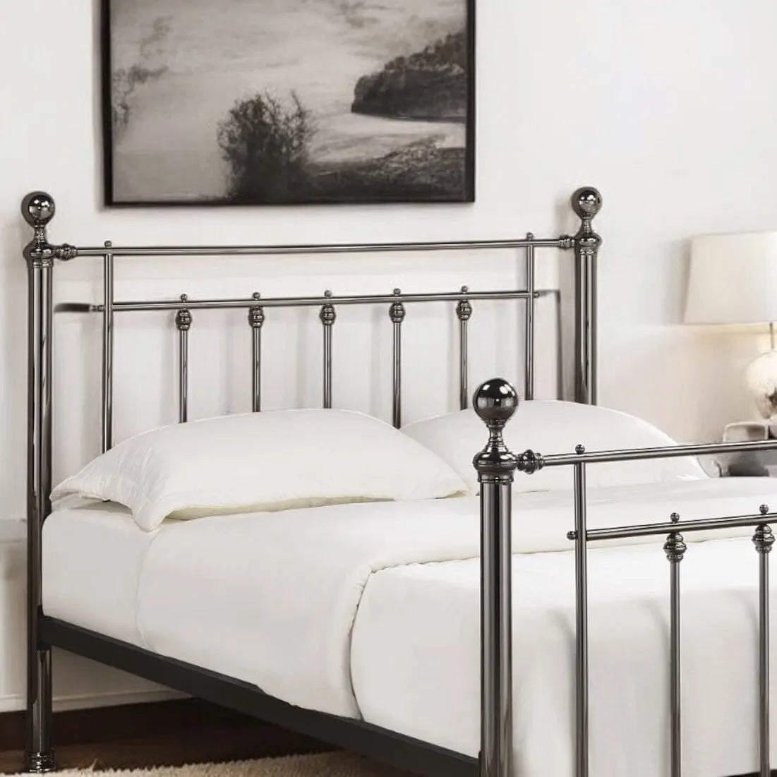 Islington Black Chrome Metal Bed Frame