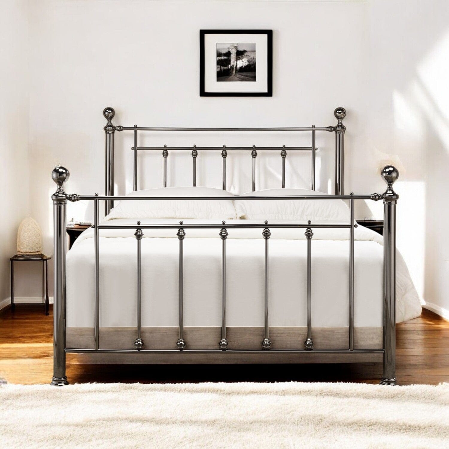 Islington Black Chrome Metal Bed Frame