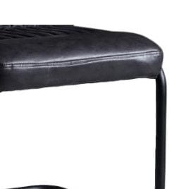 Kildare Charcoal Faux Leather Dining Chair Set of 2