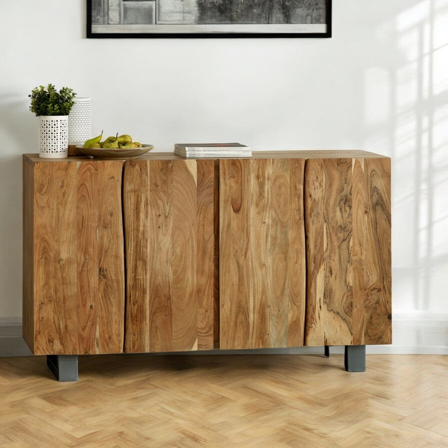 Killarney Wooden Live Edge 2 Doors 150cm Sideboard