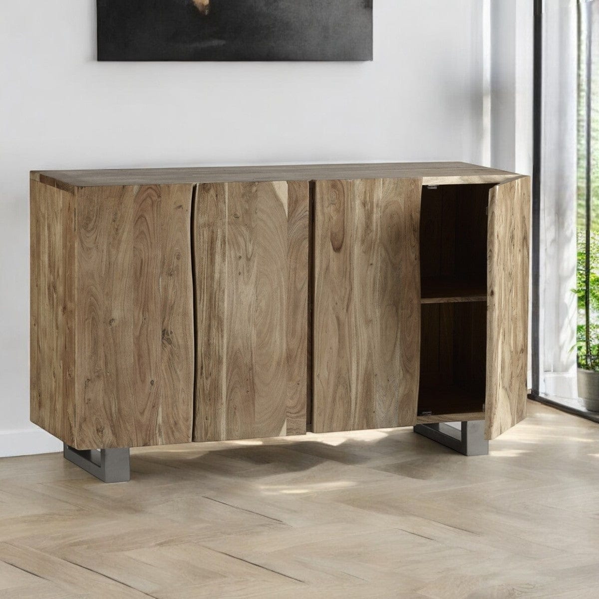 Killarney Wooden Live Edge 2 Doors 150cm Sideboard
