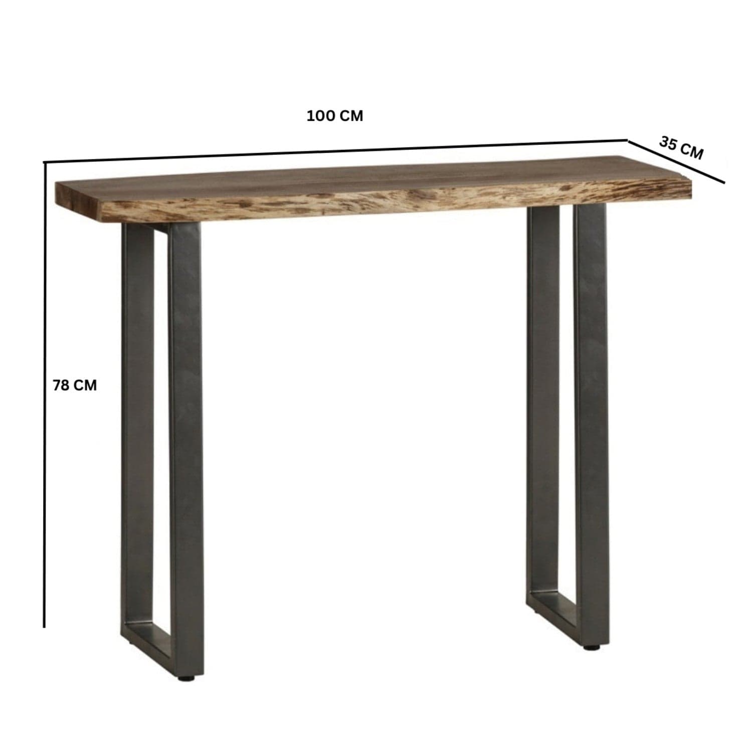 Killarney Wooden Live Edge Console Table