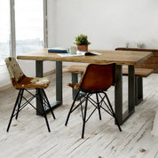 Killarney Wooden Live Edge & Metal Legs 150cm Dining Table