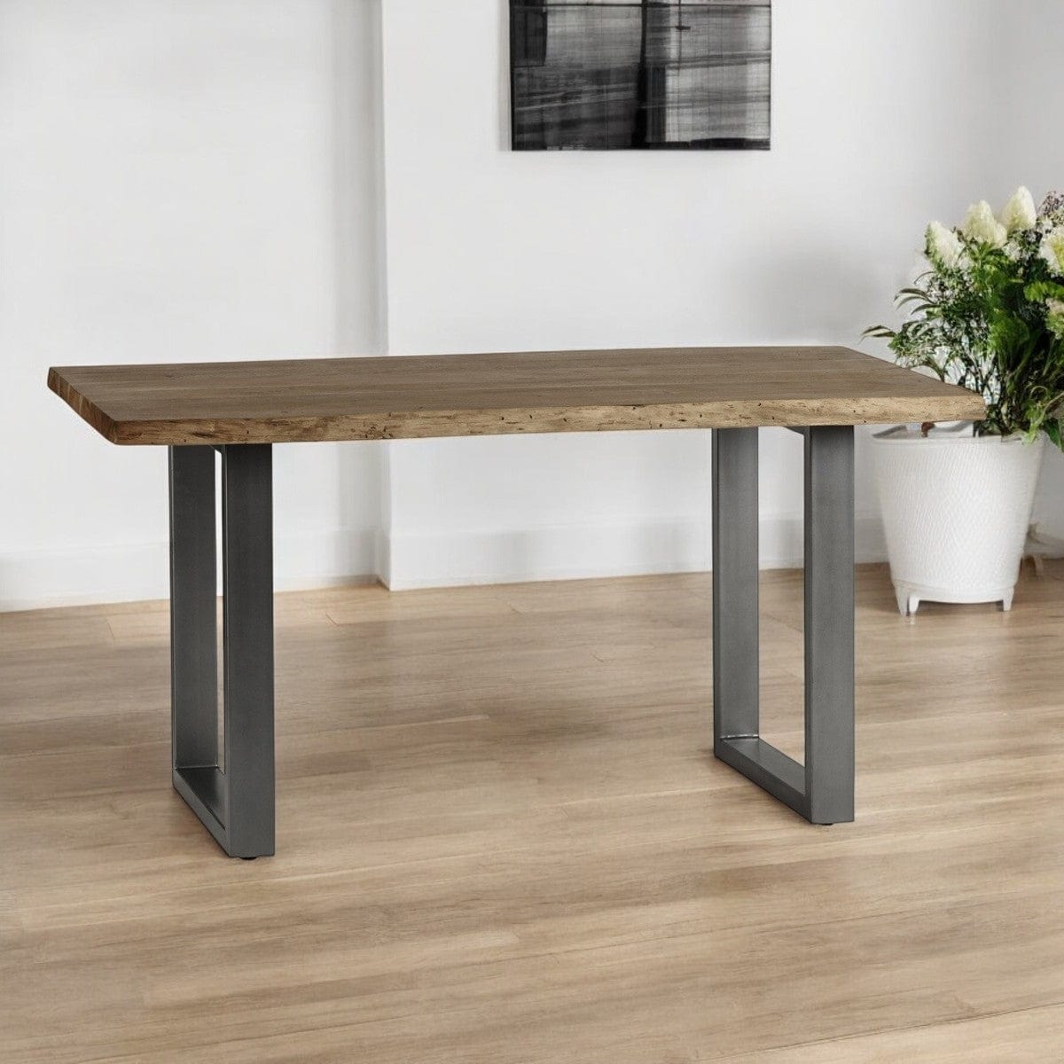 Killarney Wooden Live Edge & Metal Legs 150cm Dining Table