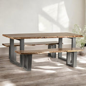 Killarney Wooden Live Edge & Metal Legs 200cm Dining Table