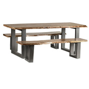Killarney Wooden Live Edge & Metal Legs 200cm Dining Table