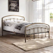 Antique Brass / Single 3ft - 90x190cm Lambeth Metal Bed Frame