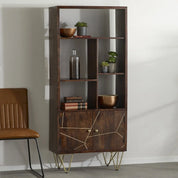 Limerick Dark Gold 2 Door Wooden Bookcase