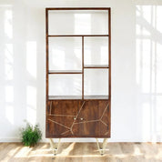 Limerick Dark Gold 2 Door Wooden Bookcase