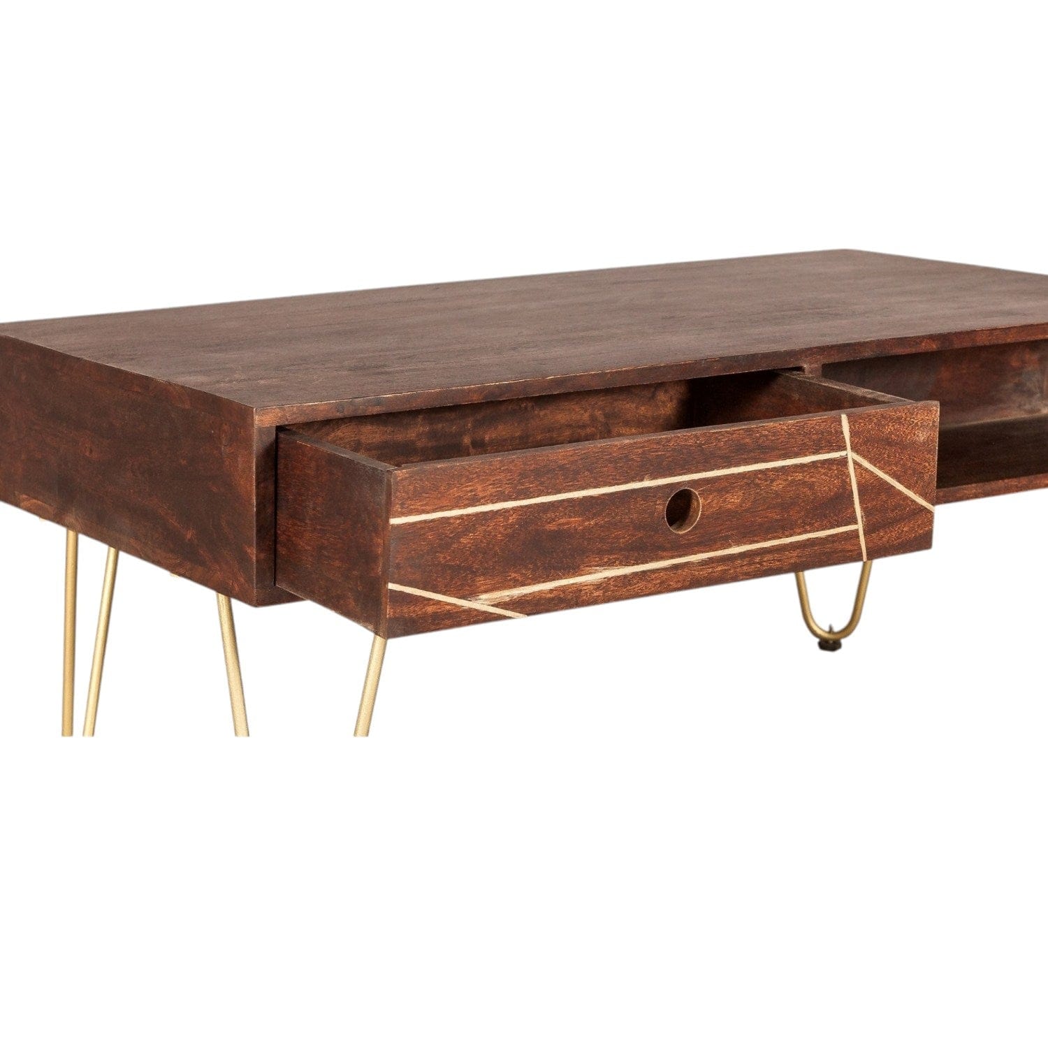 Limerick Wooden Dark Gold 1 Drawer Coffee Table