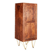Limerick Wooden Dark Gold Tall Chest of 5 Drawers