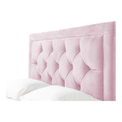 Llanberis Tufted Headboard with Border Fabric Upholstered Bed Frame