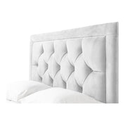 Llanberis Tufted Headboard with Border Fabric Upholstered Bed Frame