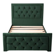 Llanberis Tufted Headboard with Border Fabric Upholstered Bed Frame