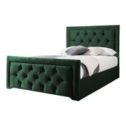 Llanberis Tufted Headboard with Border Fabric Upholstered Bed Frame