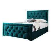 Llanberis Tufted Headboard with Border Fabric Upholstered Bed Frame