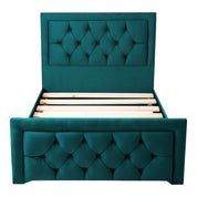 Llanberis Tufted Headboard with Border Fabric Upholstered Bed Frame