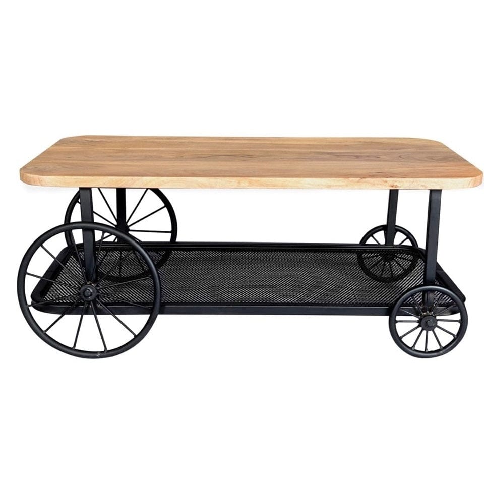 Longford Industrial Metal & Wood Coffee Table