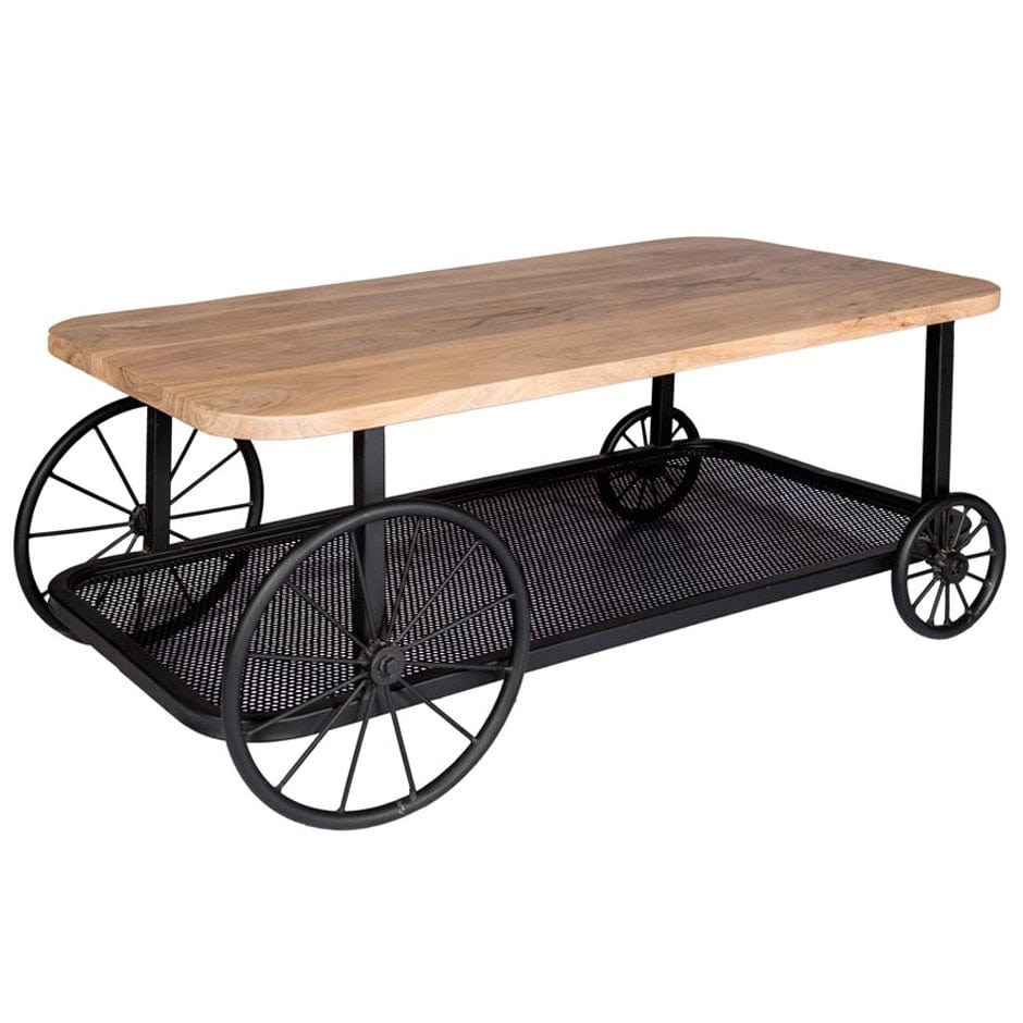 Longford Industrial Metal & Wood Coffee Table