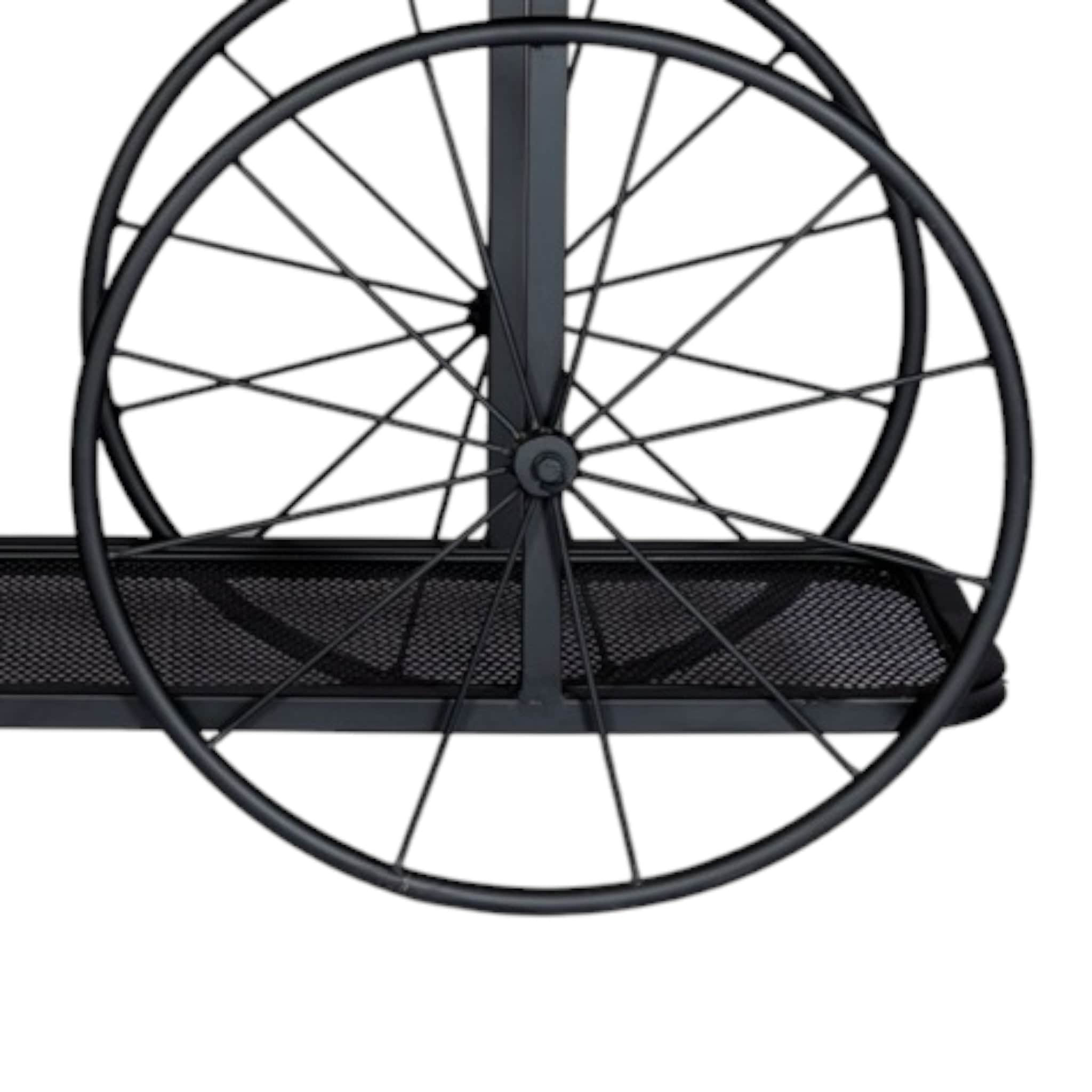 Longford Metal & Wood Wheel Console Table