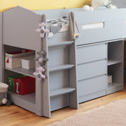 Lottie Mid Sleeper Cabin Bed with Desk & Storage