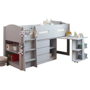 Lottie Mid Sleeper Cabin Bed with Desk & Storage