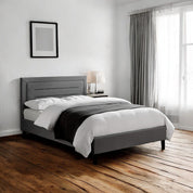 Grey / Small Double 4ft - 120x190cm Lymm Upholstered Bed Frame