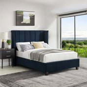 Navy Blue / Double 4ft6 - 135x190cm Malpas Upholstered Bed Frame