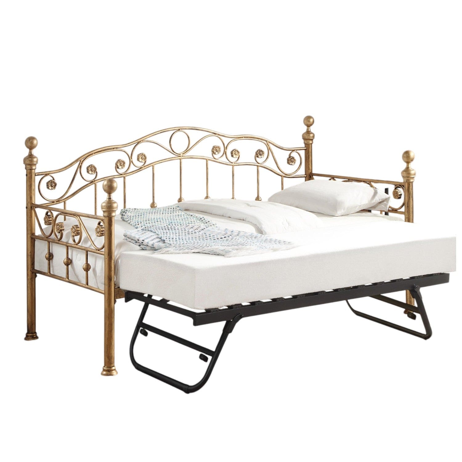 Mayfair Metal Day Bed With Trundle