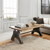 Meath Industrial Metal & Wood Coffee Table