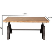 Meath Industrial Metal & Wood Coffee Table