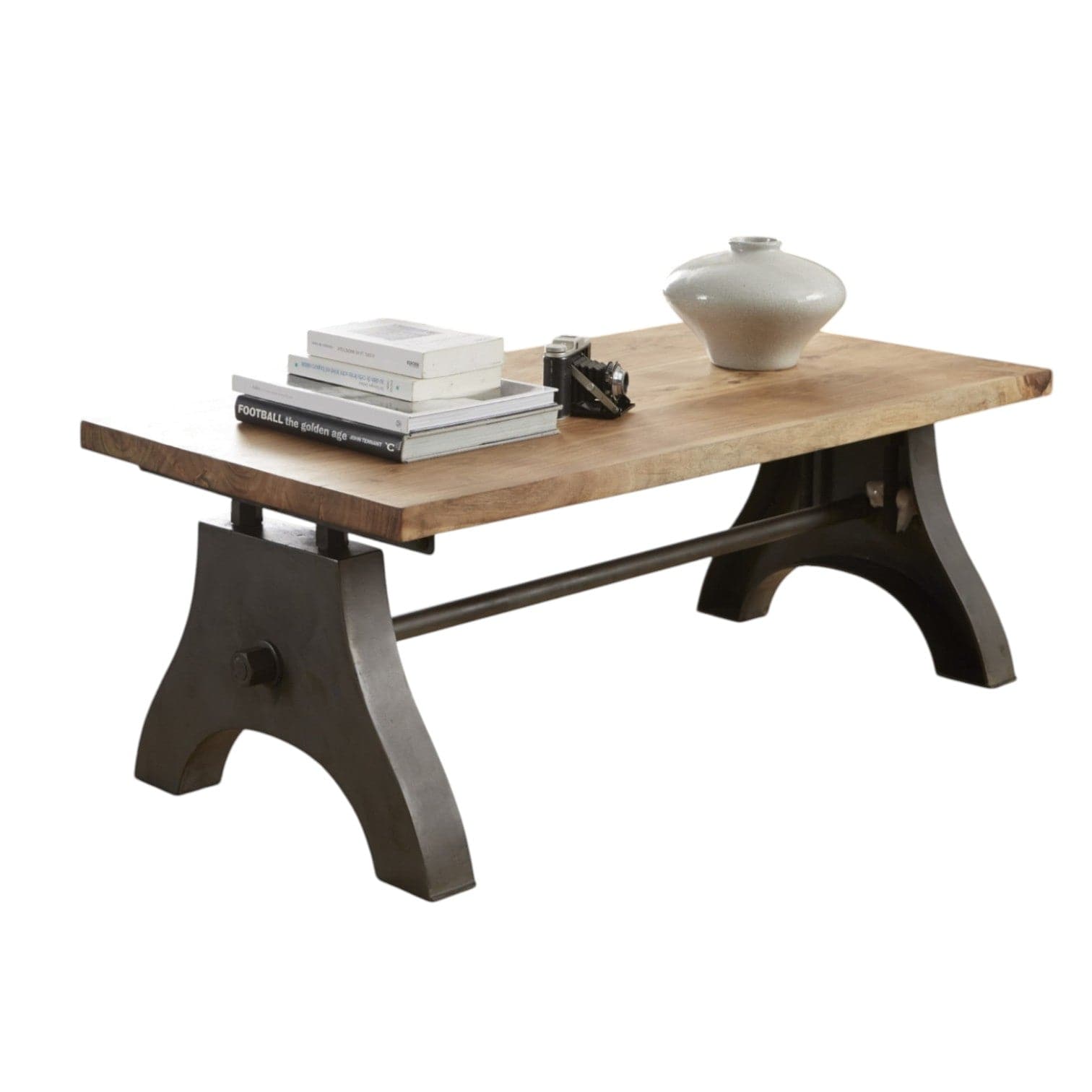 Meath Industrial Metal & Wood Coffee Table