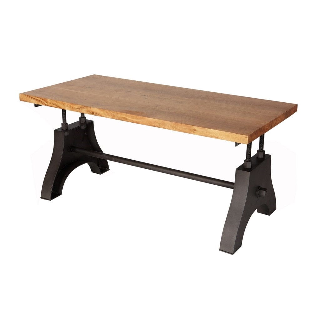 Meath Industrial Metal & Wood Coffee Table