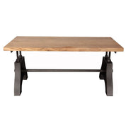 Meath Industrial Metal & Wood Coffee Table