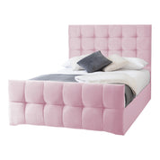 Narberth Cube Pattern Tufted Fabric Upholstered Bed Frame