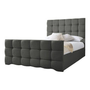 Narberth Cube Pattern Tufted Fabric Upholstered Bed Frame