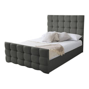 Narberth Cube Pattern Tufted Fabric Upholstered Bed Frame
