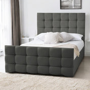 Narberth Cube Pattern Tufted Fabric Upholstered Bed Frame