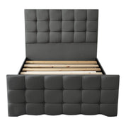 Narberth Cube Pattern Tufted Fabric Upholstered Bed Frame