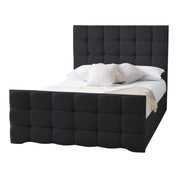 Narberth Cube Pattern Tufted Fabric Upholstered Bed Frame