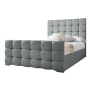 Narberth Cube Pattern Tufted Fabric Upholstered Bed Frame