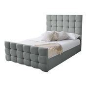 Narberth Cube Pattern Tufted Fabric Upholstered Bed Frame