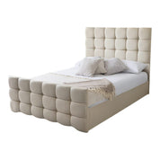 Narberth Cube Pattern Tufted Fabric Upholstered Bed Frame