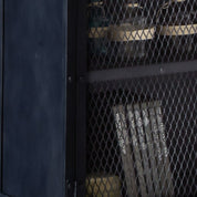 Navan Industrial Black Metal 2 Doors 90cm Sideboard